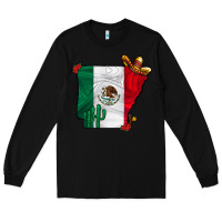 Black mexica oklahama Long Sleeve Tee - CowhideDigitalArt