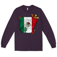 Plum mexica oklahama Long Sleeve Tee - CowhideDigitalArt