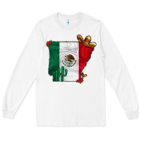White mexica oklahama Long Sleeve Tee - CowhideDigitalArt