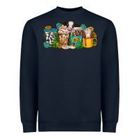 Navy western cow coffee cup Heavyweight Sweatshirt - texasbilliewilder