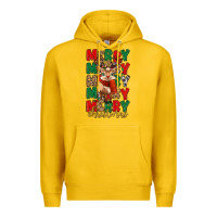 Lemon merry christmas reindeer Premium Hoodie - MaliasSmallBusiness