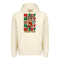 Sandshell merry christmas reindeer Premium Hoodie - MaliasSmallBusiness
