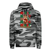 Slate Camo merry christmas reindeer Premium Hoodie - MaliasSmallBusiness