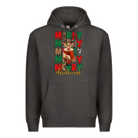Smoke merry christmas reindeer Premium Hoodie - MaliasSmallBusiness