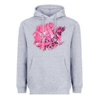 Heather Grey breast cancer patches Heavyweight Hoodie - Jasminsmagicworld