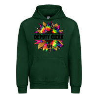Forest Green deputy clerk tie dye sunflower Urban Hoodie - Jasminsmagicworld