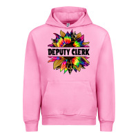 Fuchsia Pink deputy clerk tie dye sunflower Urban Hoodie - Jasminsmagicworld