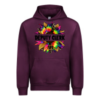 Mauve Wine deputy clerk tie dye sunflower Urban Hoodie - Jasminsmagicworld