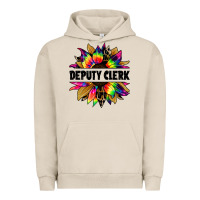 Pigment French Oak deputy clerk tie dye sunflower Urban Hoodie - Jasminsmagicworld