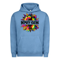 Pigment Pebble Blue deputy clerk tie dye sunflower Urban Hoodie - Jasminsmagicworld