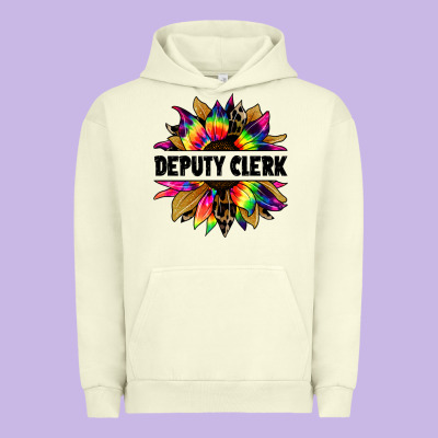 Deputy Clerk Tie Dye Sunflower Urban Hoodie Designed By Jasminsmagicworld