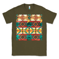 Army Green native american aztec seamless pattern Classic Tee - BundleAndBundleShop