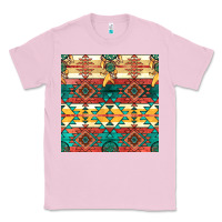 Bubblegum Pink native american aztec seamless pattern Classic Tee - BundleAndBundleShop
