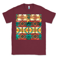 Burgundy native american aztec seamless pattern Classic Tee - BundleAndBundleShop