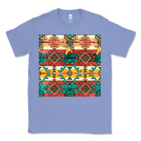 Colony Blue native american aztec seamless pattern Classic Tee - BundleAndBundleShop