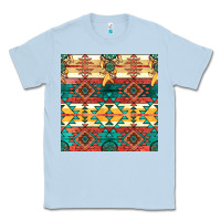 Dusty Blue native american aztec seamless pattern Classic Tee - BundleAndBundleShop