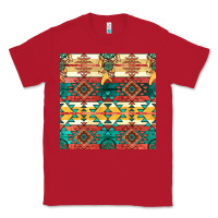Red native american aztec seamless pattern Classic Tee - BundleAndBundleShop