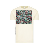 Vintage Arctic pink and turquoise cowhide and leopard Vintage Tee - RanaPortraitStore
