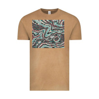 Vintage Camel pink and turquoise cowhide and leopard Vintage Tee - RanaPortraitStore