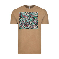 Vintage Coffee pink and turquoise cowhide and leopard Vintage Tee - RanaPortraitStore