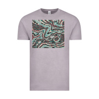 Vintage Zinc pink and turquoise cowhide and leopard Vintage Tee - RanaPortraitStore