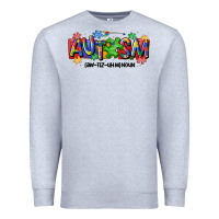 Heather Grey autism awtizuhm noun Premium Sweatshirt - MaliasSmallBusiness
