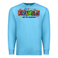 Ocean Blue autism awtizuhm noun Premium Sweatshirt - MaliasSmallBusiness
