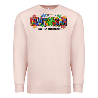 Pale Pink autism awtizuhm noun Premium Sweatshirt - MaliasSmallBusiness