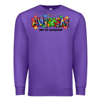 Purple autism awtizuhm noun Premium Sweatshirt - MaliasSmallBusiness