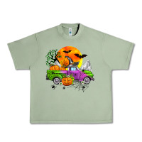 Oil Green halloween farm truck Urban Heavy Tee - Zillion Design Studio