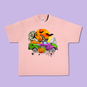 Halloween Farm Truck Urban Heavy Tee Designed By Zillion Design Studio