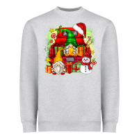Heather Grey christmas gnome truck Heavyweight Sweatshirt - Zillion Design Studio