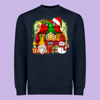 Heavyweight Sweatshirt christmas gnome truck