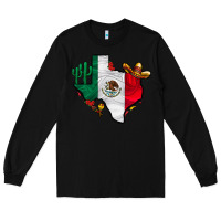 Black mexica texas Long Sleeve Tee - CowhideDigitalArt