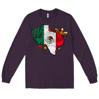 Plum mexica texas Long Sleeve Tee - CowhideDigitalArt