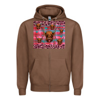 Chestnut highland cow valentines Zipper Hoodie - JahusDesignShop