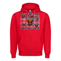 Red highland cow valentines Zipper Hoodie - JahusDesignShop