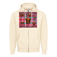 Sandshell highland cow valentines Zipper Hoodie - JahusDesignShop