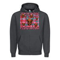 Smoke highland cow valentines Zipper Hoodie - JahusDesignShop