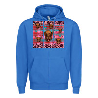 True Royal highland cow valentines Zipper Hoodie - JahusDesignShop