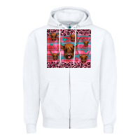 White highland cow valentines Zipper Hoodie - JahusDesignShop
