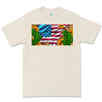 Bone usa flag and cactus and sunflowers with leopard and wood license  plat Premium Tee - Artiststas