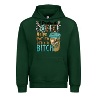 Forest Green i pretend coffee helps but i'm still a bitch Urban Hoodie - BarkalooDesign
