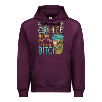 Mauve Wine i pretend coffee helps but i'm still a bitch Urban Hoodie - BarkalooDesign