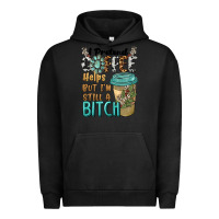 Pigment Black i pretend coffee helps but i'm still a bitch Urban Hoodie - BarkalooDesign