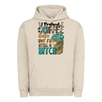 Pigment French Oak i pretend coffee helps but i'm still a bitch Urban Hoodie - BarkalooDesign