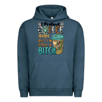 Pigment Midnight Navy i pretend coffee helps but i'm still a bitch Urban Hoodie - BarkalooDesign