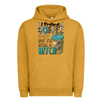 Pigment Peanut Butter i pretend coffee helps but i'm still a bitch Urban Hoodie - BarkalooDesign