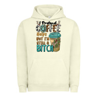 Pigment Pistachio i pretend coffee helps but i'm still a bitch Urban Hoodie - BarkalooDesign