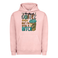 Pigment Salmon i pretend coffee helps but i'm still a bitch Urban Hoodie - BarkalooDesign